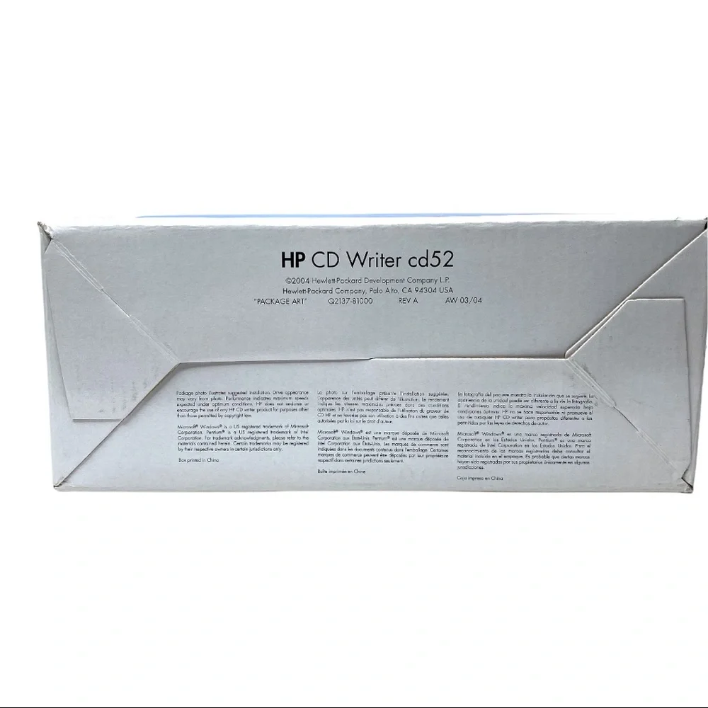 HP CD Writer CD52 New in Box CD52ri w/Arcsoft Greeting Card Creator